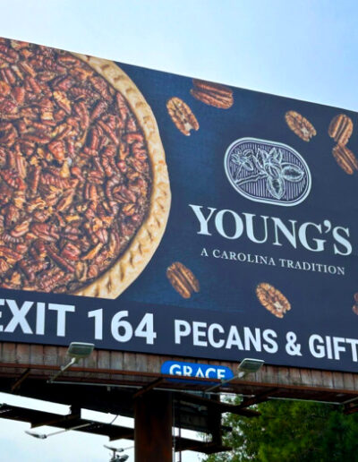 Florence billboard, Young's Pecans and Gifts